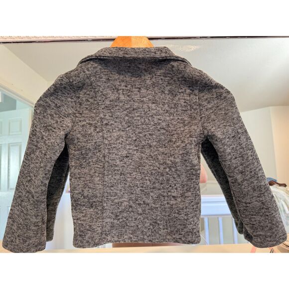 Little Mass Vintage Gray Cotton Floral Embellished Cardigan Jacket Girl’s Size 6 - Picture 3 of 6